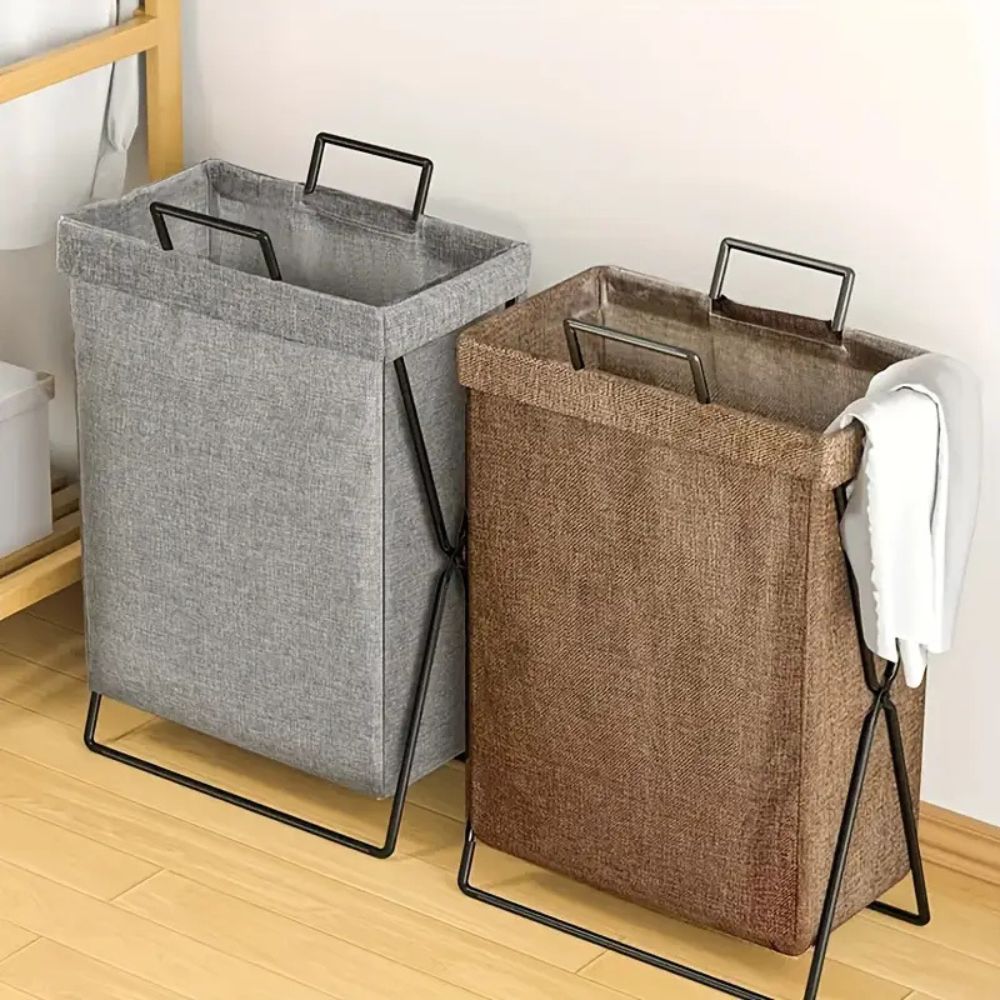 Laundry organizer – Foldable fabric – Water-resistant – Durable laundry room storage solution for small spaces 1
