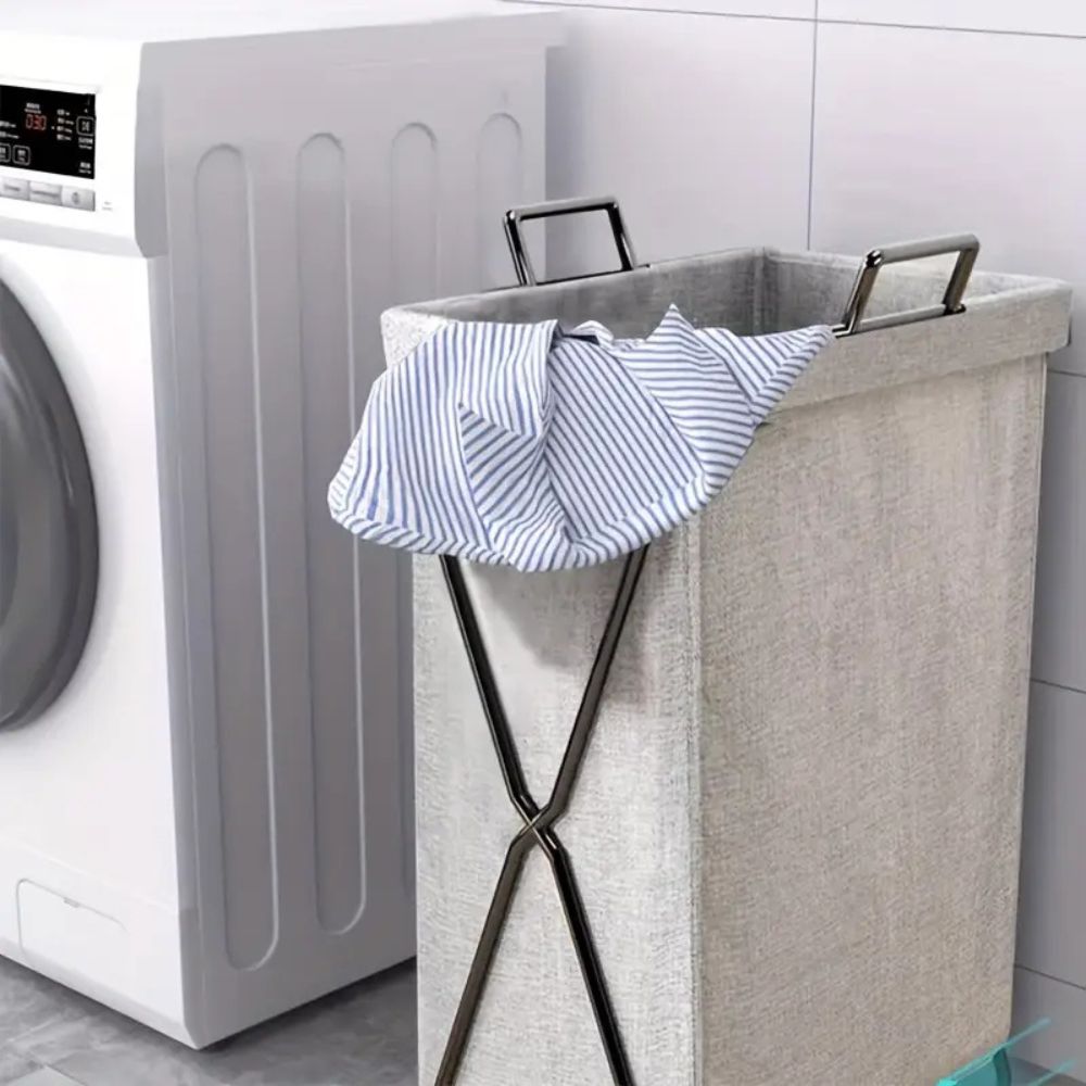Laundry organizer – Foldable fabric – Water-resistant – Durable laundry room storage solution for small spaces 3