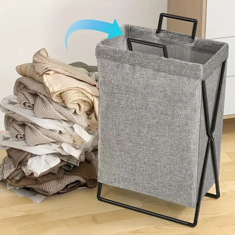 Laundry organizer – Foldable fabric – Water-resistant – Durable laundry room storage solution for small spaces 4
