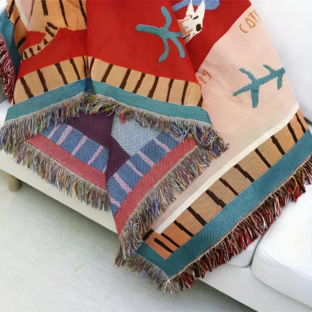 Leopard Woven Microfiber Throw Blanket, Soft Tassel Design, 51 x 63, Versatile Sofa Throw, Machine Washable 7