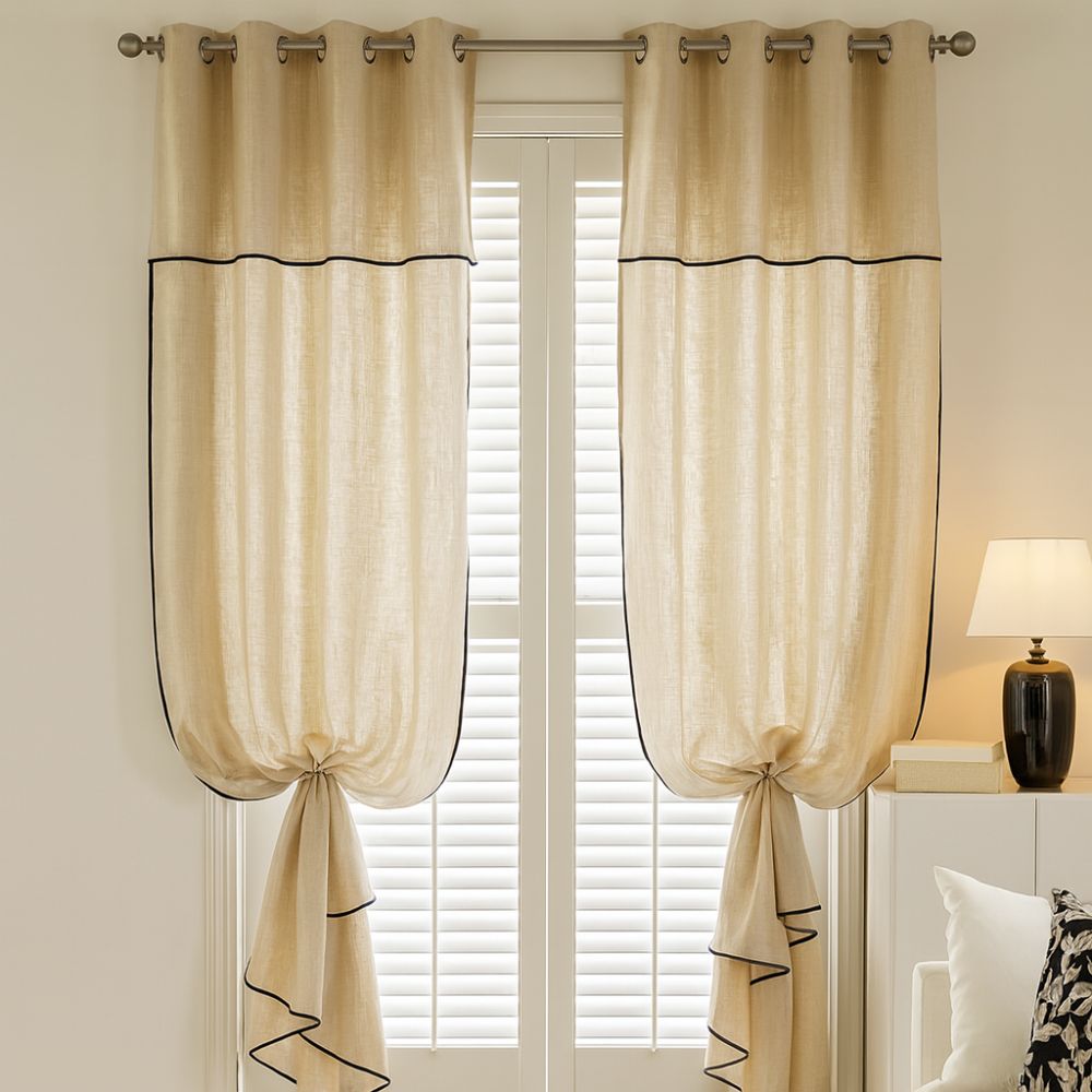 Linen Sheer Curtains for Living Room - Elegant and Cozy Light Filter 0