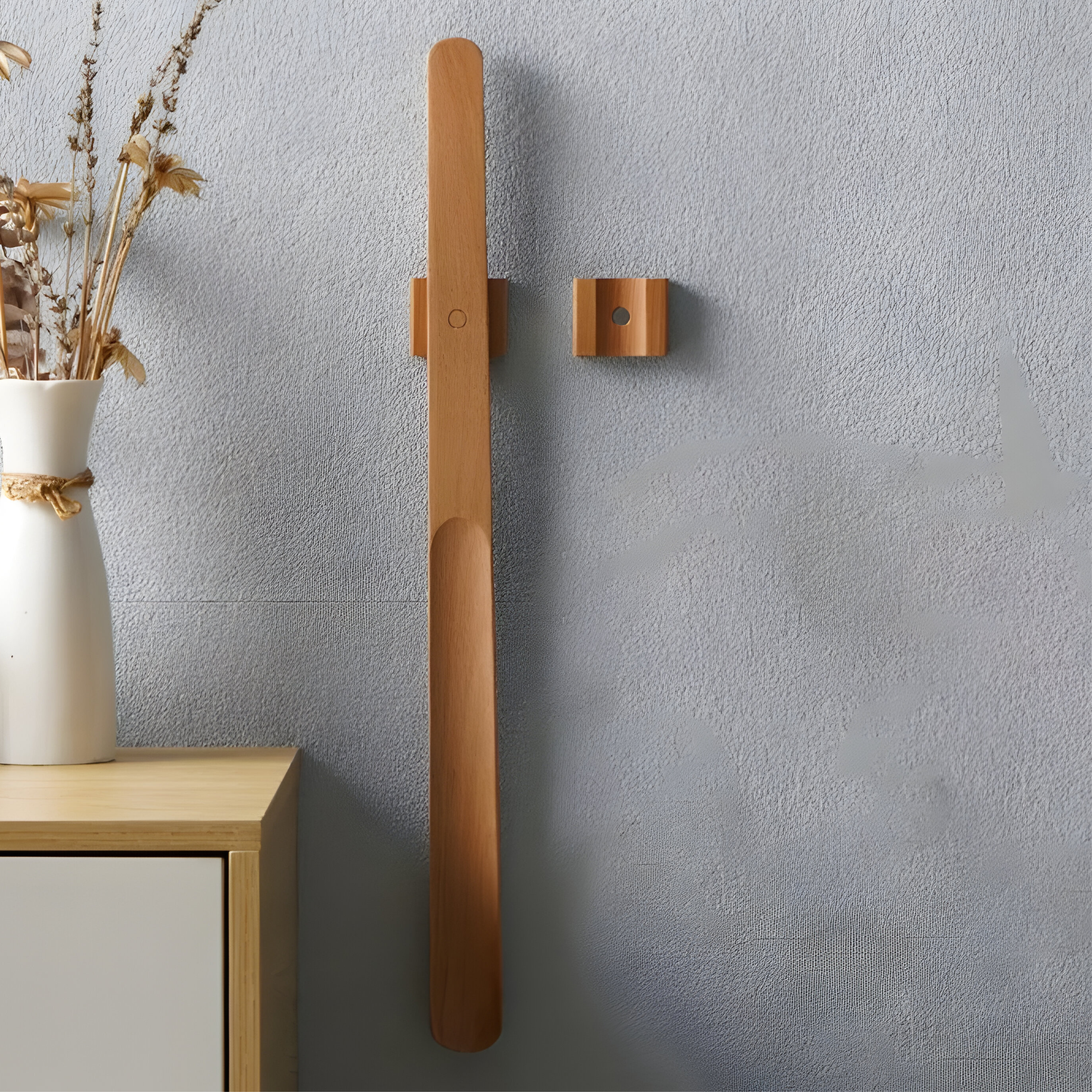 Long Wooden Shoehorn | Extra Long Handled Design with Magnetic Feature Ð Perfect for Seniors and Effortless Shoe Wearing 0