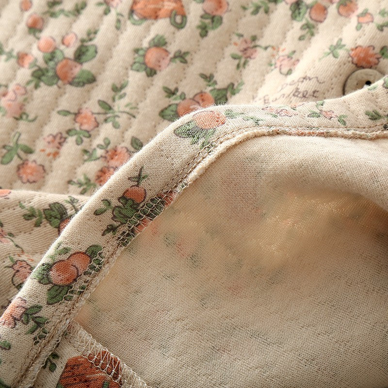 Loungewear set – Quilted cotton – Vintage floral print – Relaxed fit for home and sleep 3