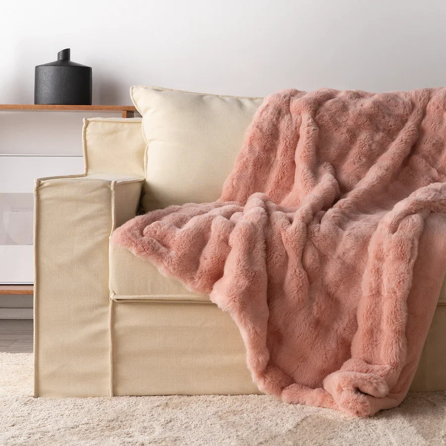 Luxurious Faux-Fur Blanket Throw, All-Season Softness, 50 x 60 Inches, Premium Comfort, Ideal for Home and Travel 11
