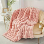 Luxurious Faux-Fur Blanket Throw, All-Season Softness, 50 x 60 Inches, Premium Comfort, Ideal for Home and Travel 7