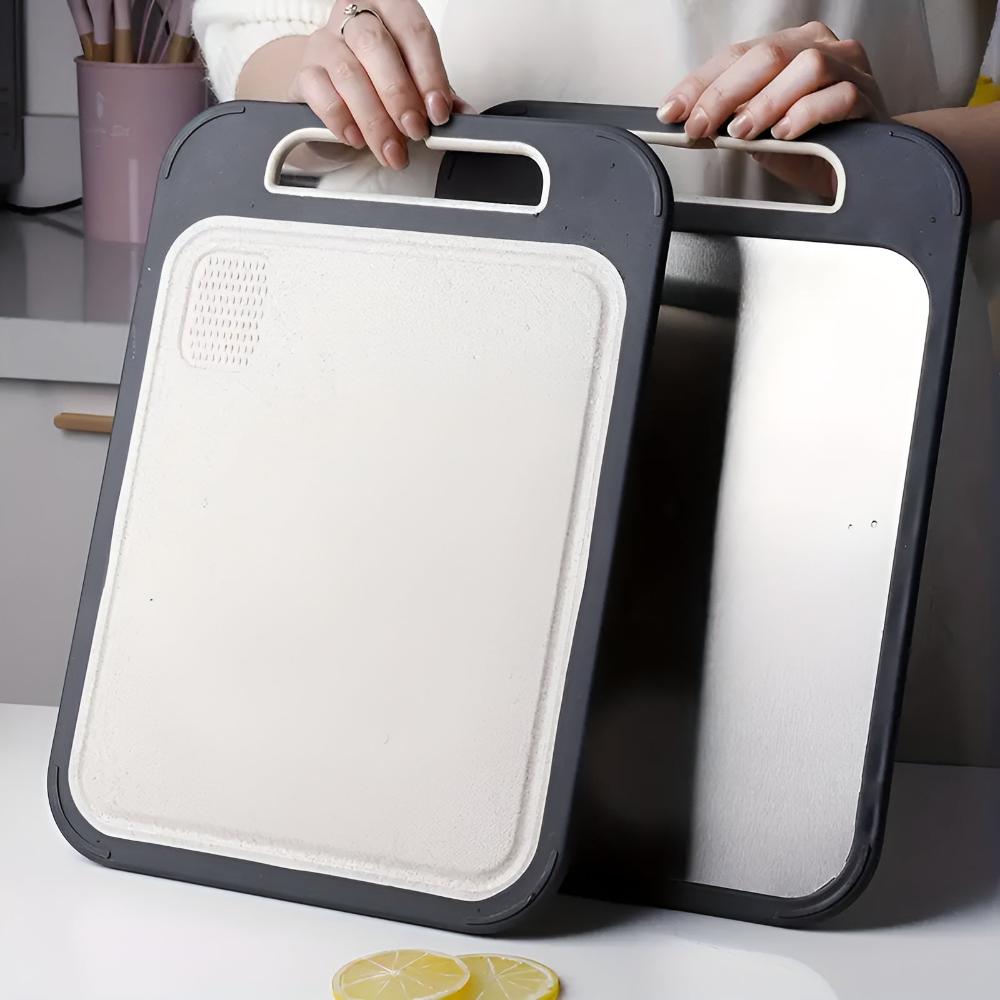 Luxury Stainless Steel Cutting Board with Double-Sided Design – Hygienic and Durable Kitchen Tool 3