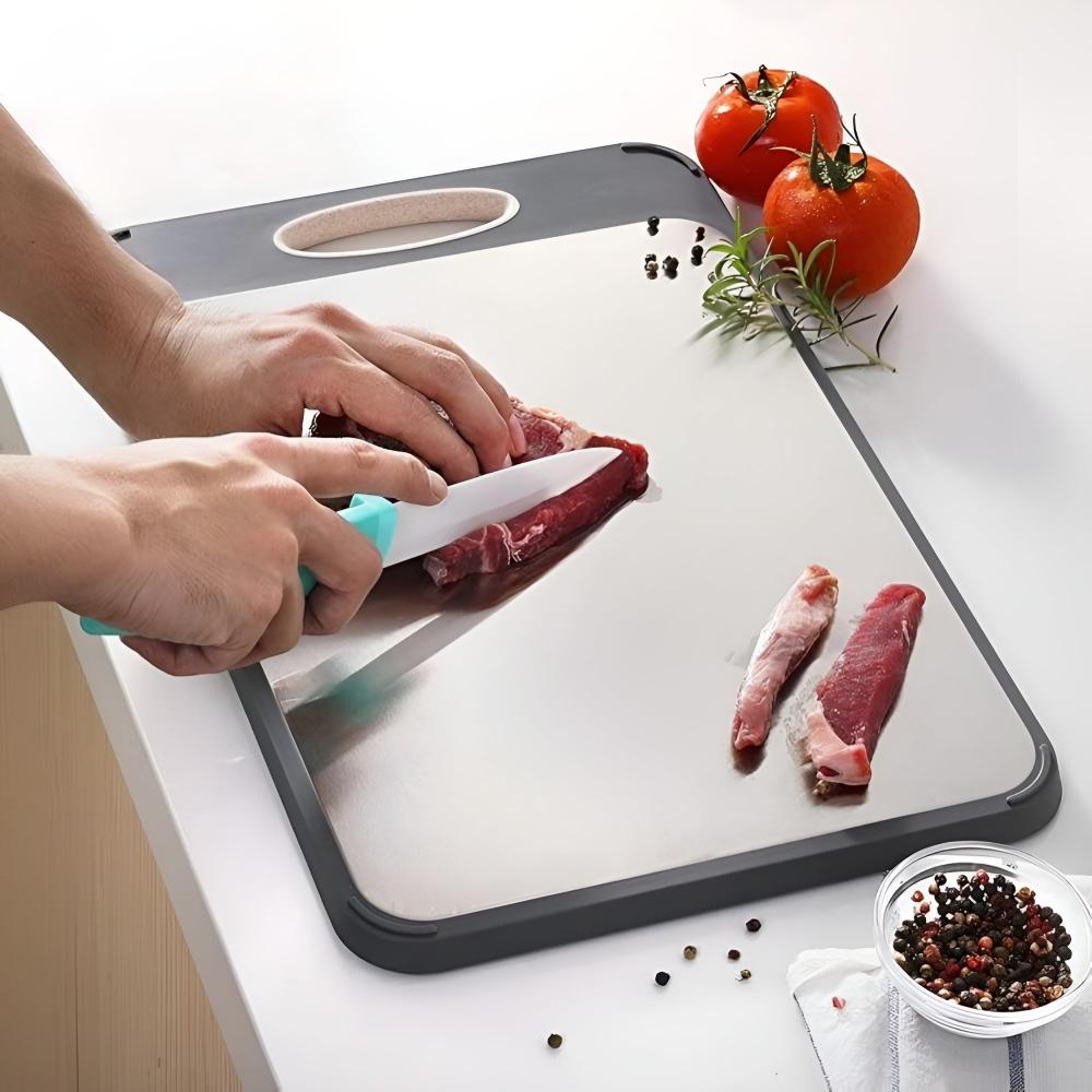 Luxury Stainless Steel Cutting Board with Double-Sided Design – Hygienic and Durable Kitchen Tool 6