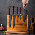 Magnetic Knife Holder - Double-Sided Wooden Storage for Up to 12 Kitchen Knives - Sleek and Durable Design 0