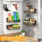 Magnetic spice rack – Stainless steel – Space-saving wall-mounted organizer – Holds up to 48 spice jars 3