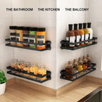 Magnetic spice rack – Stainless steel – Space-saving wall-mounted organizer – Holds up to 48 spice jars 5
