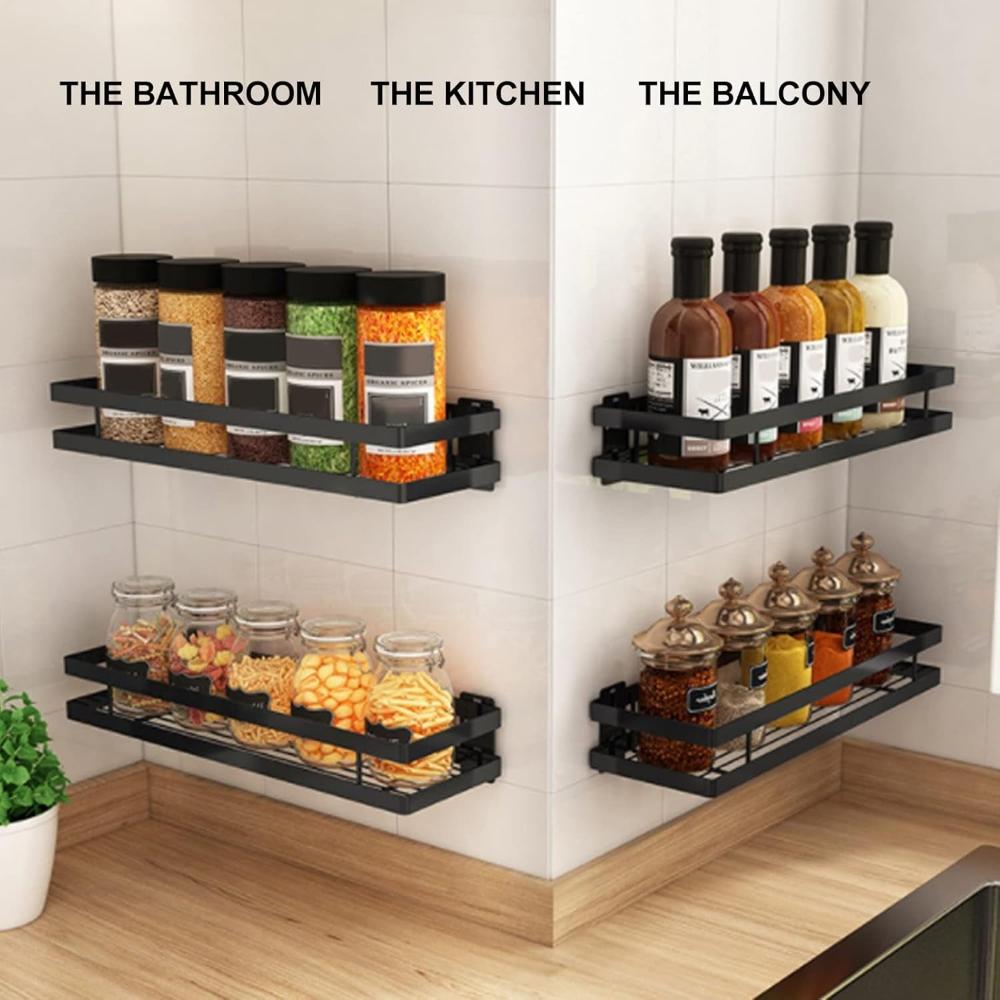 Magnetic spice rack – Stainless steel – Space-saving wall-mounted organizer – Holds up to 48 spice jars 5