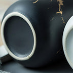 Marble Look Soap Dispenser with Gold Accents – Elegant Ceramic Bathroom and Kitchen Accessory 8