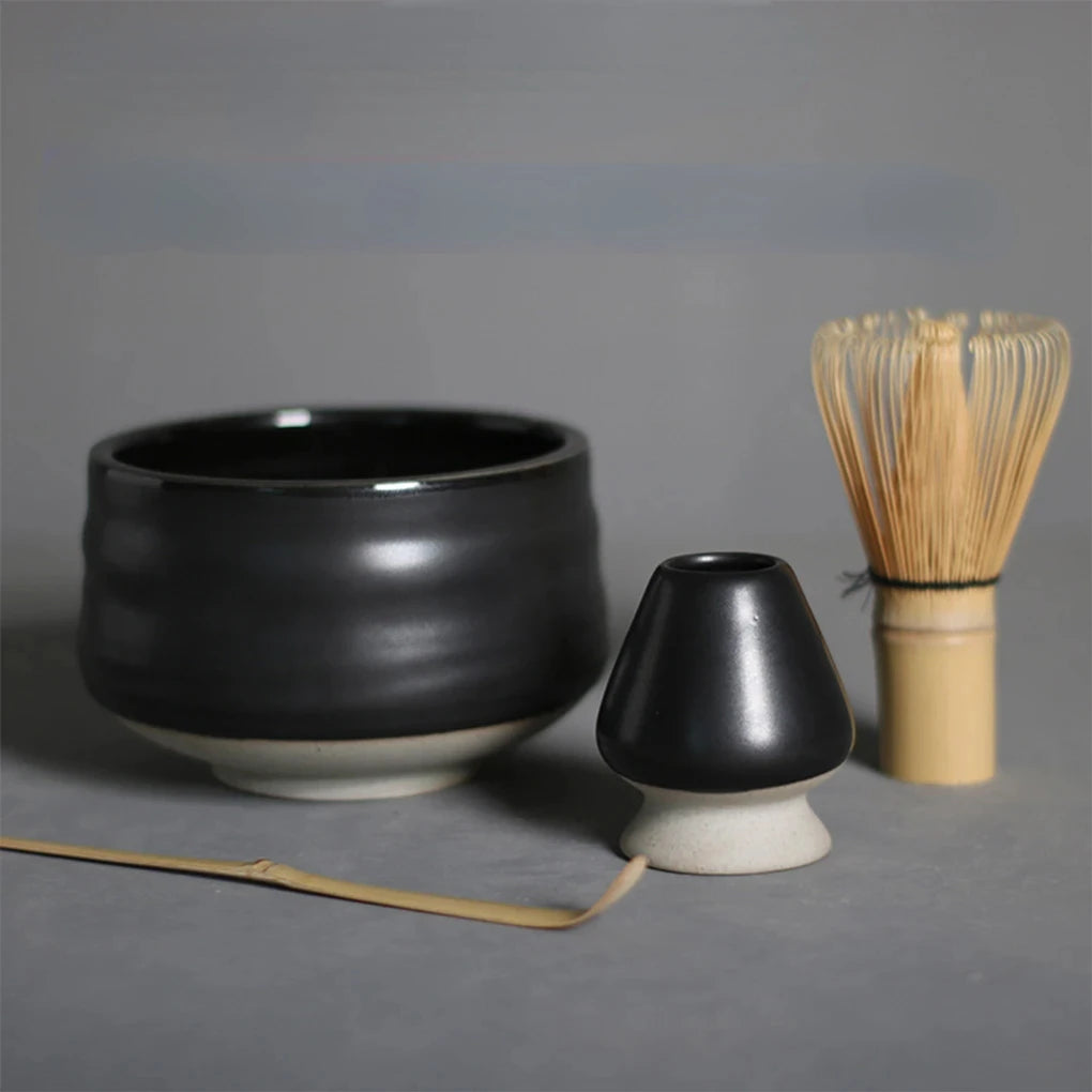 Matcha Tea Set with Bamboo Whisk and Ceramic Bowl - Traditional Matcha Gift Set 6