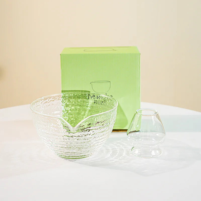Matcha bowl – Heat-resistant glass – Pink and purple design – Ideal for tea ceremonies 11