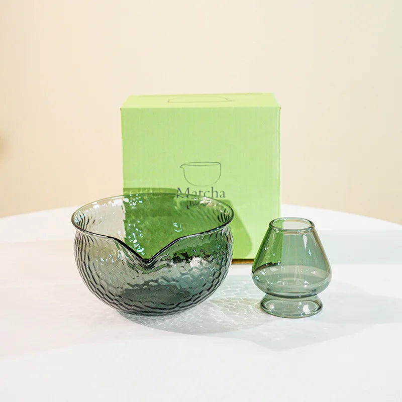 Matcha bowl – Heat-resistant glass – Pink and purple design – Ideal for tea ceremonies 12