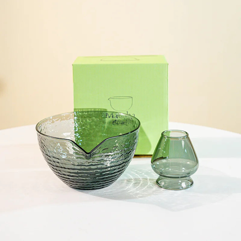 Matcha bowl – Heat-resistant glass – Pink and purple design – Ideal for tea ceremonies 13