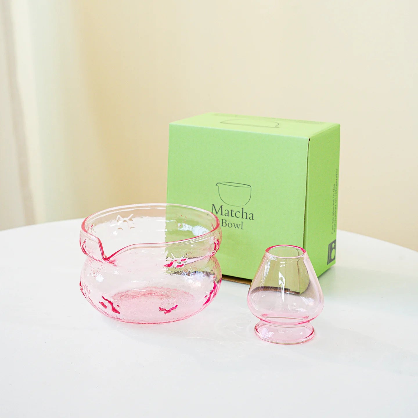 Matcha bowl – Heat-resistant glass – Pink and purple design – Ideal for tea ceremonies 18