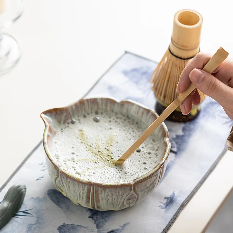 Matcha set – 8-piece glazed ceramic kit – Handcrafted tools – Elegant gift box for tea ceremonies 4