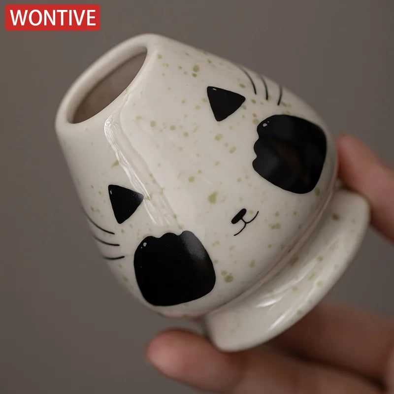 Matcha tea set – Ceramic and bamboo – Cute animal design – Complete whisk and bowl kit for tea ceremonies 5