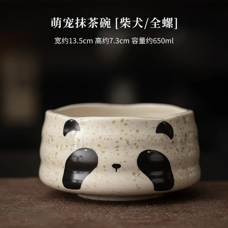 Matcha tea set – Ceramic and bamboo – Cute animal design – Complete whisk and bowl kit for tea ceremonies 8