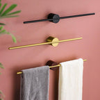 Metal Towel Rail - Modern Minimalist Bathroom Towel Rack in Matte Black 0