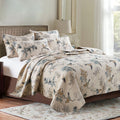 Microfiber coverlet set – Elegant floral design – Reversible and breathable – Year-round comfort bedding 0