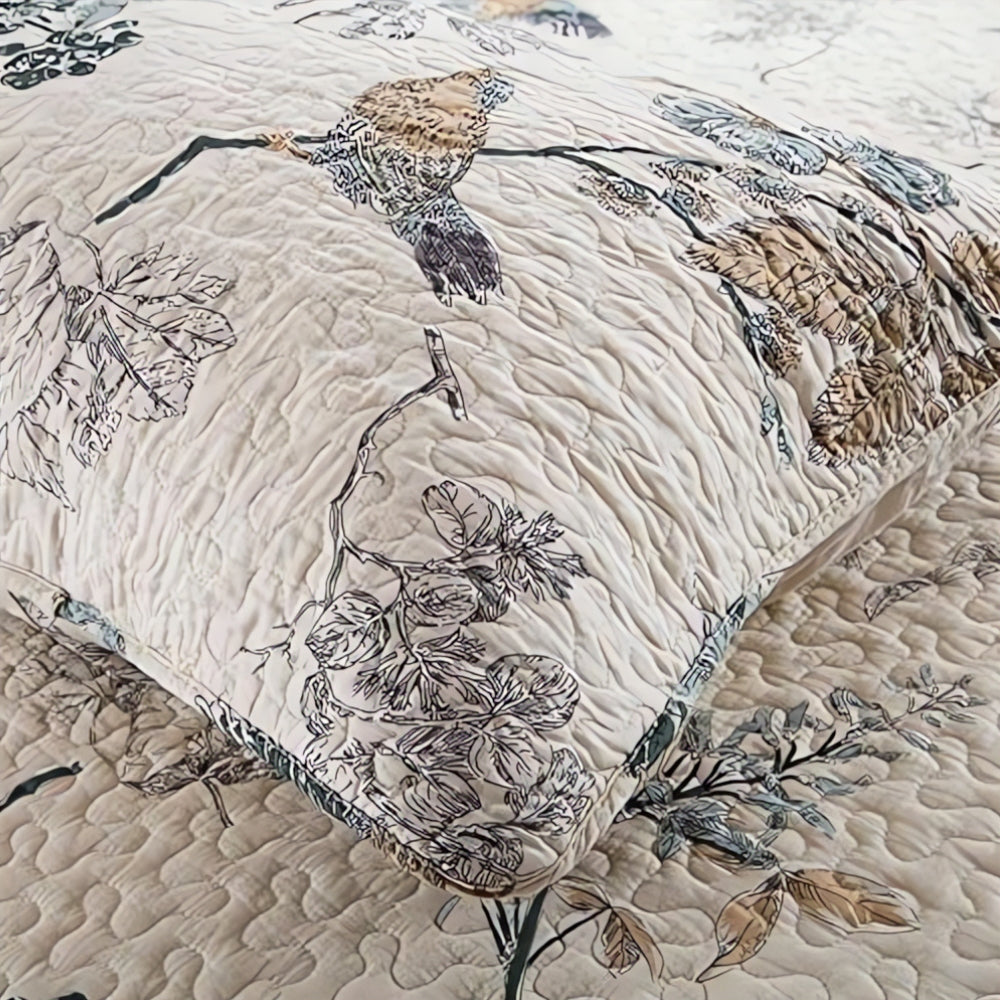 Microfiber coverlet set – Elegant floral design – Reversible and breathable – Year-round comfort bedding 2