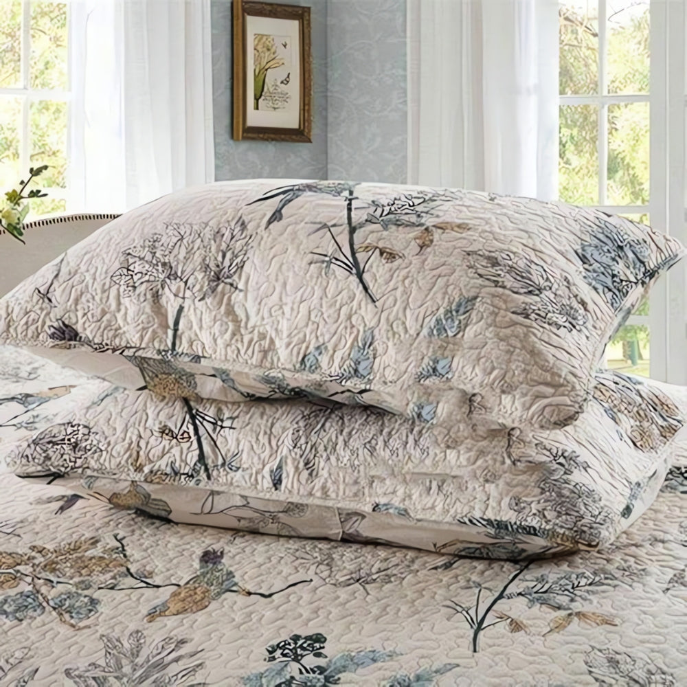 Microfiber coverlet set – Elegant floral design – Reversible and breathable – Year-round comfort bedding 4