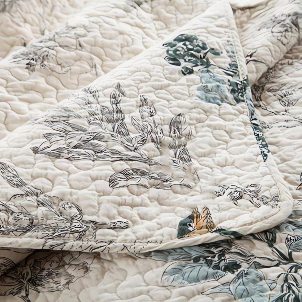 Microfiber coverlet set – Elegant floral design – Reversible and breathable – Year-round comfort bedding 5