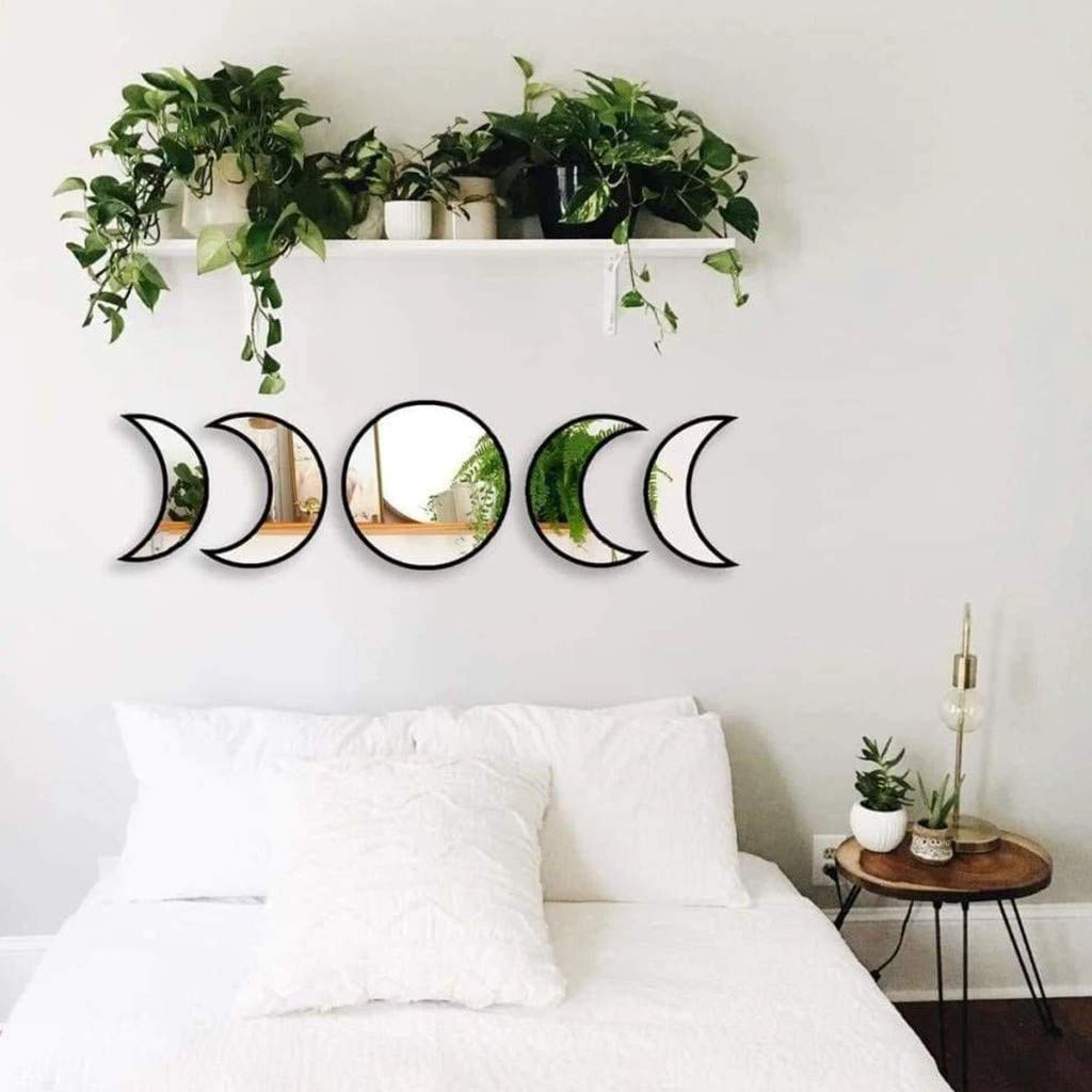 Mirror set – Premium acrylic – Black boho chic design – Easy peel-and-stick installation – Celestial home decor 3