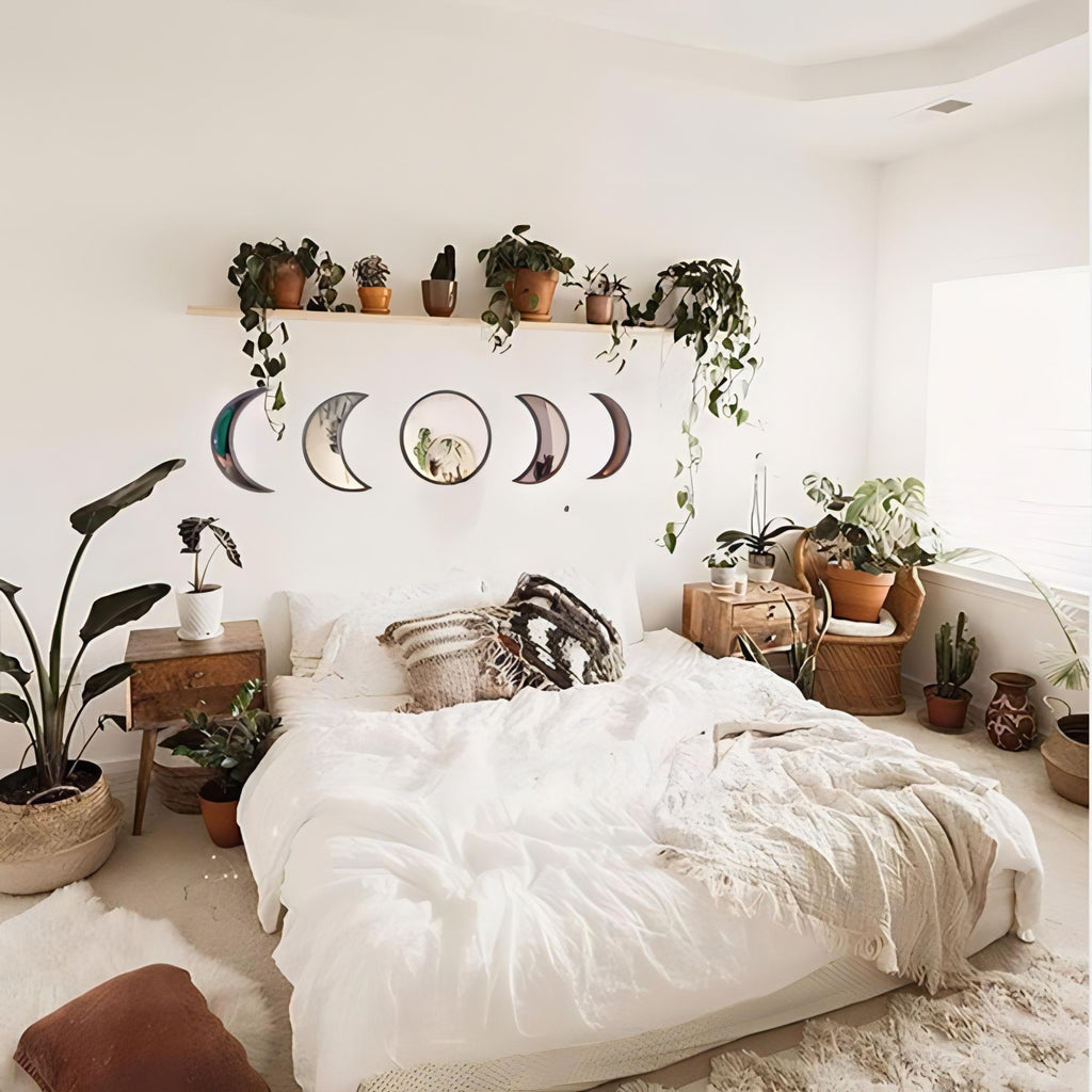 Mirror set – Premium acrylic – Black boho chic design – Easy peel-and-stick installation – Celestial home decor 5