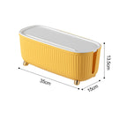 Sleek modern cable management storage box in matte black plastic, featuring a minimalist design. Ideal for organizing wires and cables while maintaining a tidy workspace. 0