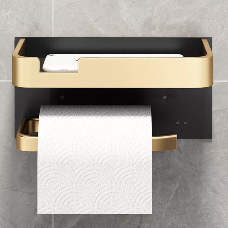 Modern Metal Toilet Paper Holder Stand in Polished Silver Finish 3