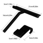Modern Silicone Shower Squeegee – 8-Inch Streak-Free Glass Cleaner with Easy-Grip Handle and Convenient Hook 7