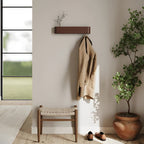 Modern Wooden Wall Mounted Coat Rack with Sturdy Hooks Ð Stylish Storage Solution for Hallways 2