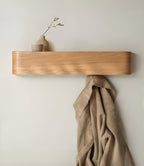 Modern Wooden Wall Mounted Coat Rack with Sturdy Hooks Ð Stylish Storage Solution for Hallways 3