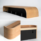 Modern Wooden Wall Mounted Coat Rack with Sturdy Hooks Ð Stylish Storage Solution for Hallways 7