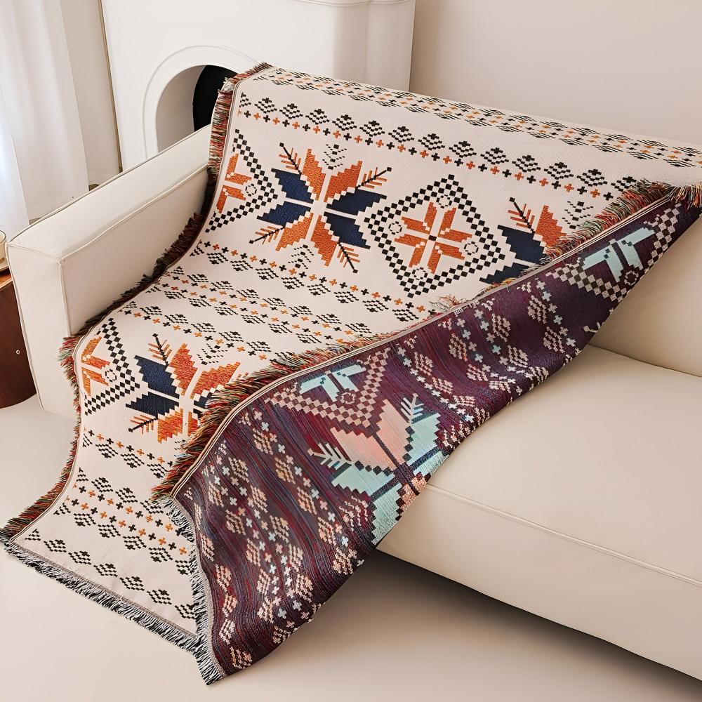 Moroccan Boho Pattern Picnic Mat – Durable Microfiber Cotton Blanket for Outdoor Picnics and Indoor Use 8