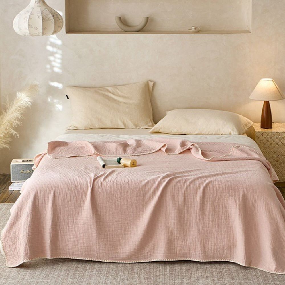 Muslin blanket – Lightweight cotton – Naturally crinkled texture – Versatile for all seasons 10