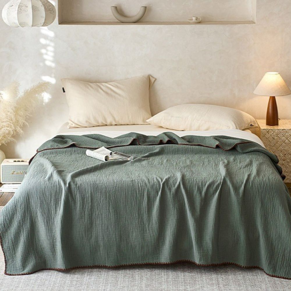 Muslin blanket – Lightweight cotton – Naturally crinkled texture – Versatile for all seasons 7