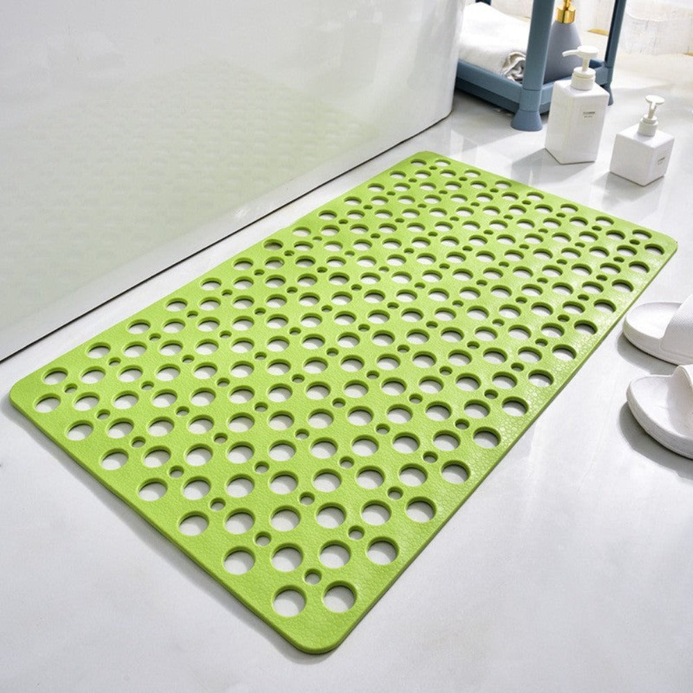 Non-Slip Antibacterial Shower Mat with Suction Cups for Safety – 27.5 x 15.5 Inch Transparent Bath Mat 7