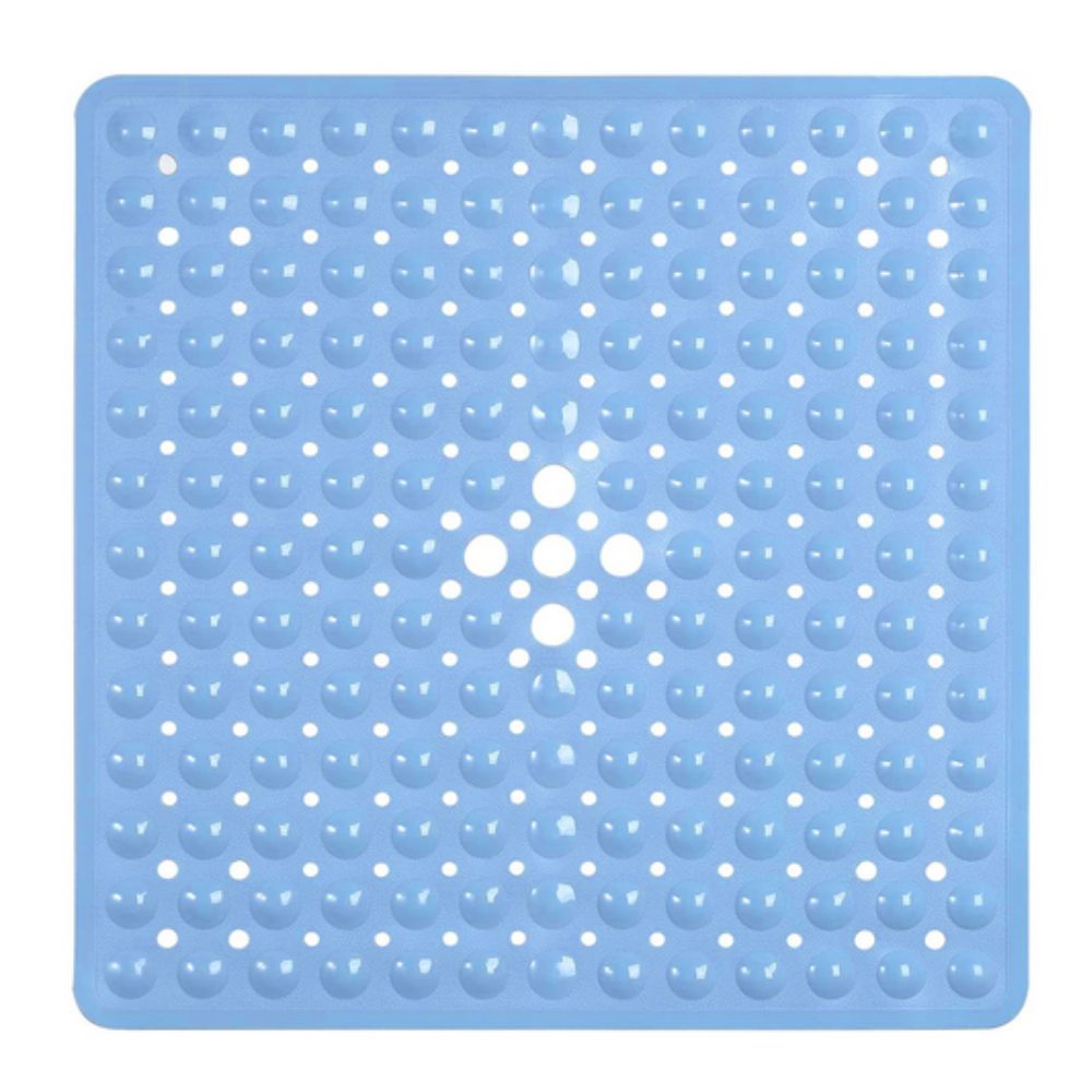 Non-Slip Bath Mat with Quick Drainage – Square PVC Shower Mat for Safety and Style, Ideal for Home and Travel 5
