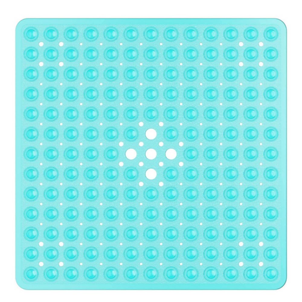 Non-Slip Bath Mat with Quick Drainage – Square PVC Shower Mat for Safety and Style, Ideal for Home and Travel 7