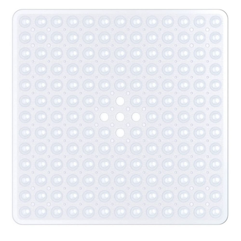 Non-Slip Bath Mat with Quick Drainage – Square PVC Shower Mat for Safety and Style, Ideal for Home and Travel 8