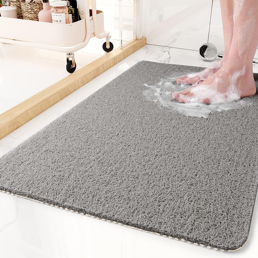 Non-Slip Shower Mat with Microban Technology – Soft, Hygienic Bath Mat for Enhanced Safety and Comfort, 24 x 16 Inches 0
