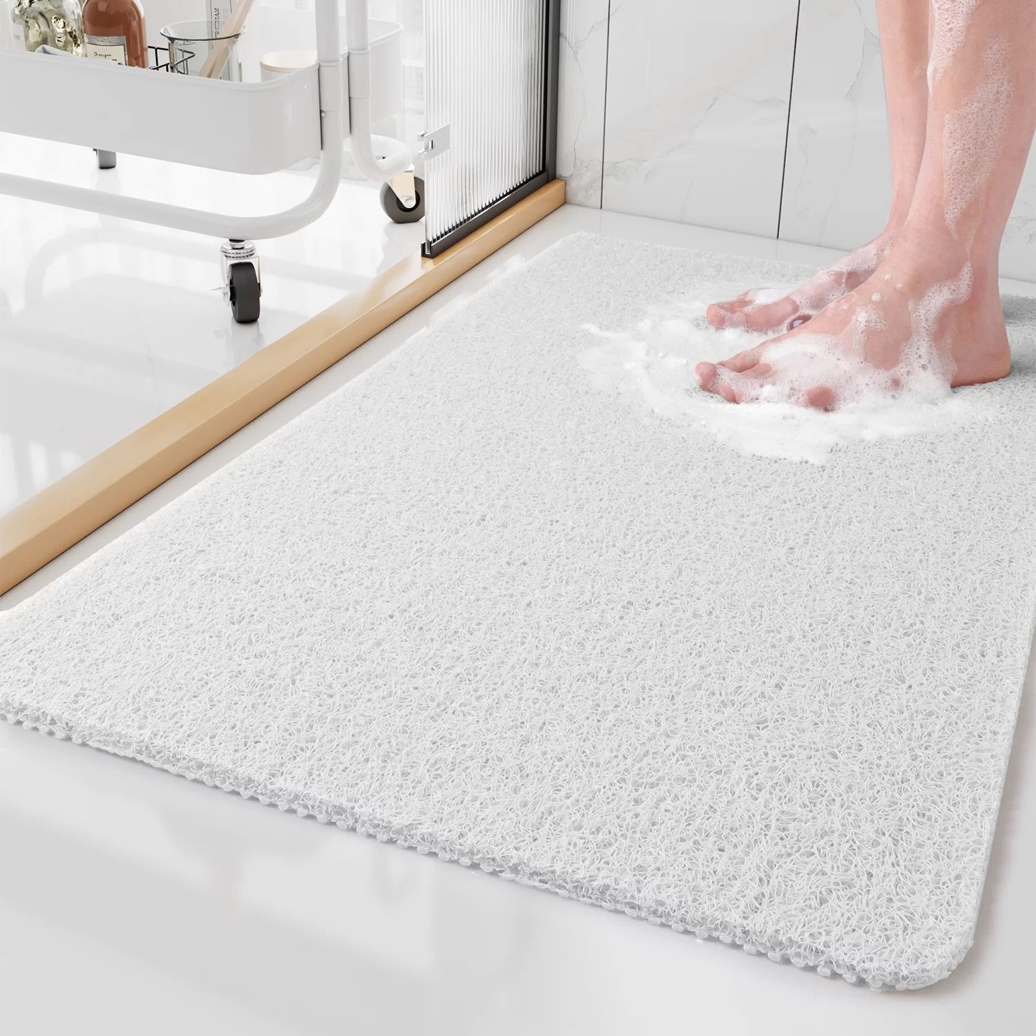 Non-Slip Shower Mat with Microban Technology – Soft, Hygienic Bath Mat for Enhanced Safety and Comfort, 24 x 16 Inches 6