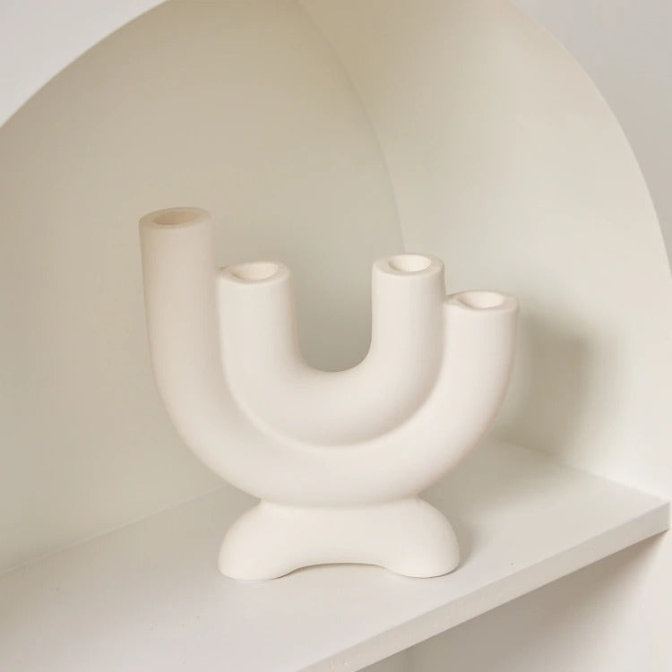 Nordic Elegance | Taper Candle Holders with U-Shaped Multi-Socket Design Ð Serene Centerpiece for Minimalist Decor 3