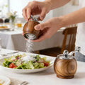 Nordic Wood Salt and Pepper Mill Set – Gentle Grinding 0