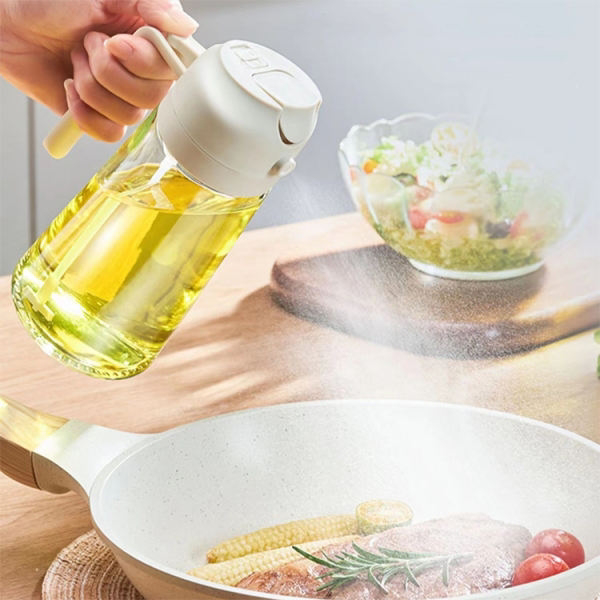 Oil Spray Bottle – BPA-Free Glass – 20.3 fl oz – Precision Olive Oil Sprayer for Cooking and Dressing 1