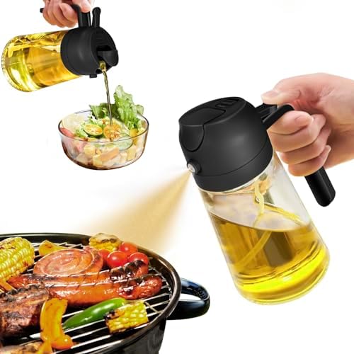 Oil Spray Bottle – BPA-Free Glass – 20.3 fl oz – Precision Olive Oil Sprayer for Cooking and Dressing 5